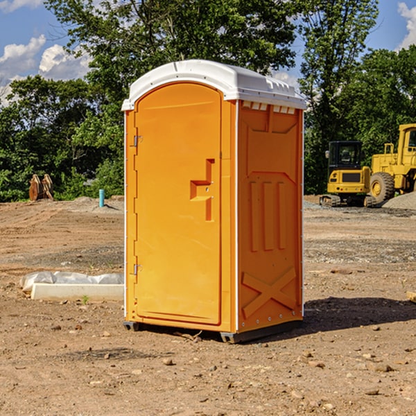 do you offer hand sanitizer dispensers inside the portable toilets in Falkville Alabama